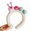 Linda Diadema de Oruga para Niñas para Lavarse la Cara, Divertida Diadema Infantil, Diadema con Pinza para el Cabello, Accesorios para el Cabello de Dibujos Animados, Nueva Diadema para Mujeres