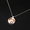 Colar Redondo Colorido Popular Transfronteiriço Pingente de Cristal Personalizado para o Dia das Mães Pingente de Cristal de Jade Exquisito