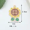 Accesorios para Joyería DIY Transfronterizos Estilo Pastoral Abejita Girasol Panal Mielera Aleación Colgante de Goteo de Aceite Llavero
