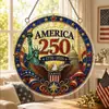Ornamentos de Acrílico para Janela com Quebra-Cabeça para Celebração do 250º Aniversário