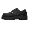 Sapatos Derby Masculinos Novos 2025 Estilo Retrô para Trabalho com Solas Grossas, Aumentadores de Altura Estilo Britânico de Corte Baixo Casuais