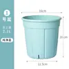 Maceta de plástico engrosada y duradera con plato, maceta grande de resina para plantar en balcón, maceta para orquídeas con control de raíces, nuevo modelo para exteriores