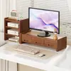 Soporte para monitor de computadora, estante para pantalla, base para monitor de computadora de escritorio, organizador de escritorio de oficina