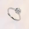 Comercio electrónico transfronterizo: la joyería más vendida, anillo de plata esterlina s925 para damas, anillo de dedo con diamantes de imitación de moda simple.