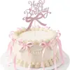 Nuevos accesorios de lazo de cinta estilo ballet transfronterizos, lindos accesorios para el cabello de doble cola de caballo, decoraciones para árboles de Navidad, cintas para pasteles