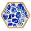 Mosaico de Porcelana Azul e Branca Porta-Copos DIY Feito à Mão Peça de Cerâmica de Jingdezhen Ornatos de Colagem Eventos de Aquecimento para Team Building Presentes