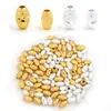Contas Cilíndricas de Cobre Banhado a Prata para Joias DIY Contas da Sorte Cobre que Preserva a Cor Contas Cilíndricas Gravadas Contas Espaçadoras para Pulseiras Originais