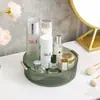 Estante giratorio para almacenamiento de cosméticos de 360 grados, caja de almacenamiento de escritorio de aspecto elegante, cesta de almacenamiento de cosméticos, caja organizadora