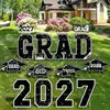 Temporada de Graduación 2027 Señal para Ceremonia de Graduación en Jardín de Césped Señal Decorativa para Fiesta al Aire Libre en Césped