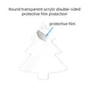 Decoración Navideña de Comercio Exterior de Amazon Transfronterizo Copo de Nieve con Agujero Árbol de Navidad Hoja Acrílica Transparente en Blanco Festivo