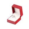 Caja de Papel Rellena de Cuero Rojo para Joyería, Caja de Almacenamiento de Joyería, Caja para Anillos, Caja para Collares, Caja para Colgantes, Caja de Regalo