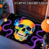 Tapetes Decorativos de Chão de Halloween para Amazon Transfronteiriços Tapetes de Chão Festivos Tapete de Veludo de Cristal Resistente a Manchas Entrada Entrada