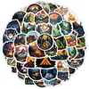 50 pegatinas de graffiti de vida de campamento transfronteriza, pegatinas decorativas impermeables para tazas de agua, pegatinas creativas de tazas de agua de campamento al por mayor