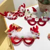 Atmosfera de Natal Sino Chifre Armação de Óculos Máscara para Festa à Fantasia Máscara de Fantasia Fofa de Desenho Animado para Feriado
