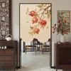 Nueva Cortina de Puerta Estilo Chino para Dormitorio y Sala de Estar, Lino Sintético, Cortina Divisoria de Baño sin Taladro, Cortina de Puerta Oscurecedora para Cocina