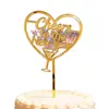 Decoración para Pastel de Nochevieja de Acrílico Love Plug-In Feliz Año Nuevo Fiesta Suministros para Fiesta Gran Cantidad
