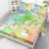 Juego de Sábanas de Baloncesto y Béisbol con Estampado de Sol para Jóvenes de 4 Piezas Incluye 1 Sábana Plana, 1 Sábana Ajustable y 2 Fundas de Almohada