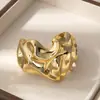 Pulsera Abierta de Estilo Minimalista Europeo y Americano con un Toque de Lujo, Irregular y Única para Hombres y Mujeres, Lujo Ligero, Joyería Simple y de Moda