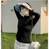 Ropa de Protección Solar Ajustada para Mujer, Protección UV, Ropa Exterior de Verano, Ligera para Ciclismo, Transpirable, Ceñida a la Cintura, Chaqueta de Yoga