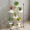 Soporte para Flores para Sala de Estar, Estante de Exhibición de Plantas Verdes de Pie, Estante para Colocar Plantas en el Balcón, Soporte para Macetas, Estilo Moderno de Lujo Ligero para Interiores
