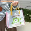 Bolsa de Gelatina Fofa de Desenho Animado Original Tengyi, Bolsa de Mão Versátil para Meninas, Bolsa de Praia para Viagem, Bolsa Transparente para Litoral, Atacado