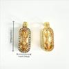 Accesorios de Oro Mate Pixiu Vajra Pestle Incrustado con Zircón Calado Moda Collar para Hombre y Mujer DIY Joyería Colgante Colgante