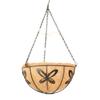 Cesta Colgante de Palma de Coco Set de Flores Artificiales Flor Simulada Planta Verde Colgante Maceta Colgante Decorativa para Interior y Exterior Maceta Colgante