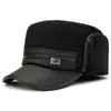 Sombrero para hombres de mediana edad y ancianos, sombrero de invierno tipo gorra plana para papá, sombrero de algodón cálido y grueso a prueba de frío para exteriores, abuelo, hombre mayor