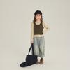 Liquidación EspecialRopa Infantil Otoño Nuevo Estilo Top de Manga Larga Estilo Coreano para Niñas + Chaleco de Canalé Versátil Conjunto de Dos Piezas