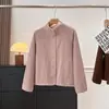 Chamarra de polar para mujer, nuevo modelo de otoño, capa interior de polar casual, chamarra delgada a prueba de viento para exteriores
