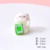 Juguete de Peluche Gato de la Suerte Lindo de Año Nuevo Adorno de Resina para la Prosperidad de la Sala de Estar DIY Venta al por Mayor