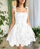 2027 Nuevo Sitio Independiente de Amazon Transfronterizo Europeo y Americano Ropa para Mujer con Bordado Floral Tridimensional y Vestido Bodycon Sexy