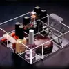 Caixa de Armazenamento Multifuncional em Acrílico Transparente Prateleira de Armazenamento Multi-compartimentos Caixa de Armazenamento para Cosméticos Caixa de Armazenamento para Joias