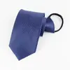 Gravata Masculina com Zíper Formal de Negócios 8cm Gravata Listrada Grátis Noivo Casamento Padrinhos Gravata Vermelha Preta