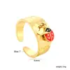 Diseño de Nicho Transfronterizo Acero Inoxidable Borla Mariposa Anillo Abierto Ajustable Chapado en Oro de 18K Moda Anillo Personalizado