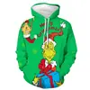 2023 Tendencia Nuevo Navidad 3D Impresión Digital Vestido de Pareja con Capucha Manga Larga Sudadera Casual Deportiva Pulóver Hombre