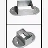 Juego Completo de Accesorios de Fijación para Barandales, Bases de Fijación para Columnas, Conectores para Tubos Cuadrados, Barandales de Acero Zincado, Clips para Vallas de Hierro