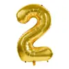 Separado de 40 pulgadas EE. UU.. globo de película de aluminio número 0-9 color dorado y plateado azul en polvo cuerpo delgado decoración de fiesta