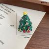 Broche de resina navideño Árbol de Navidad Campana Casa Oso Bolsa Accesorios DIY Insignia navideña para niños