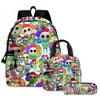Mochila 3D Nuevo Juego Dandy's World Dandy's World, Bolsa Escolar, Estuche para Lápices, Bolso de Hombro Juego de Tres Piezas