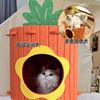 Nido para Gatos Zanahoria Resistente al Desgaste Nido para Garras de Gato Túnel para Gatos Nido Universal para Mascotas de Cuatro Estaciones Tridimensional Multifuncional Semicerrado