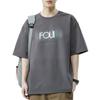 Camiseta de Manga Corta Talla Grande para Hombre Verano 2024 Casual Estilo Hong Kong Marca de Moda Hombro Caído Ins Camiseta Básica para Hombre
