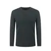 Camiseta de Manga Larga con Cuello Redondo de Algodón de Doble Cara con Colágeno de Pescado Antibacteriano Grado 7A para Hombre, Nueva Camiseta Interior Otoño e Invierno 2025