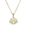 Moda Europea y Americana Corona Elegante Acero de Titanio Inteligente Collar para Mujer Colgante de Circonita Micro-Pavimentado Celebridad de Internet Joyería de Alta Gama Venta al por Mayor