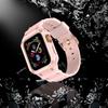 Adecuado para Correa de Reloj Integrada de Apple Silicona Anticaídas Iwatch9876543 Color Sólido Sin Palabras Correa de Reloj Tpu Venta al por Mayor