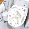 Calcomanías de Pared de Unicornio Arcoíris Pintadas a Mano de Dibujos Animados Dormitorio Infantil Jardín de Infancia Fondo Embellecimiento Calcomanías de Pared Fx64025