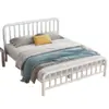 Cama de hierro forjado estilo europeo, cama matrimonial para vivienda de alquiler, cama individual económica, patas de cama reforzadas y engrosadas, cama individual con estructura de hierro