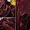 Tela de Satén de Seda Esmaltada con Gradiente Rojo Vino, Amigable con la Piel, Transpirable, Brillante, Tela para Vestido Hanfu, Falda Mamian, Tela para Vestido de Boda