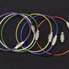 Chaveiro de PVC colorido arco-íris DIY acessórios para chaveiro anel de arame chaveiro colorido grande corrente chaveiro