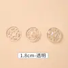 Botones de presión de plástico y nailon en stock para ropa de niños, botones de presión redondos transparentes invisibles de cuatro agujeros para prendas y bolsas de documentos, sin coser, fabricante